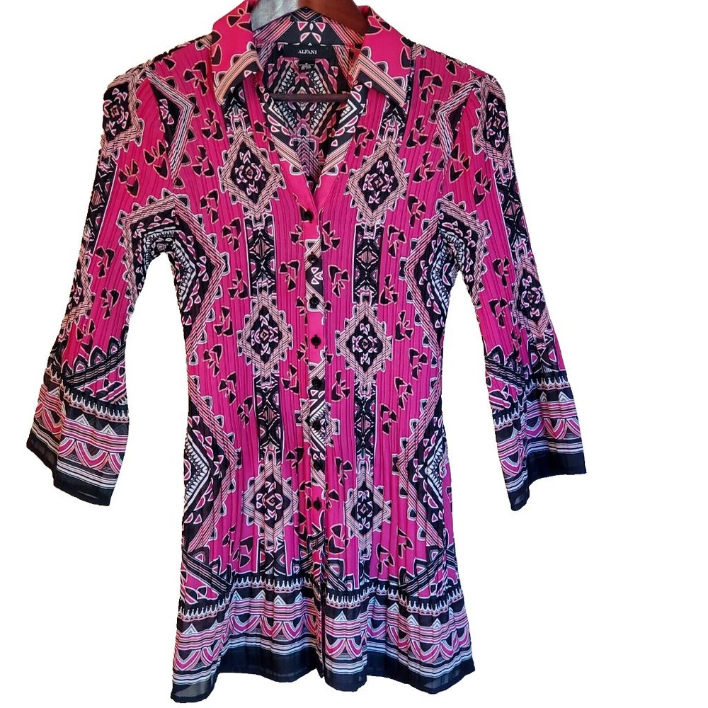 ALFANI Party Dress Women's Size 6 Long Sleeve 100% Poly EZ Care Stretchy Fabric
